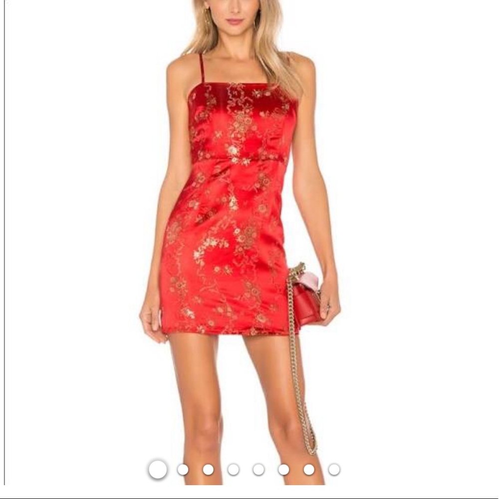 I.AM.GIA. red silky mini dress
